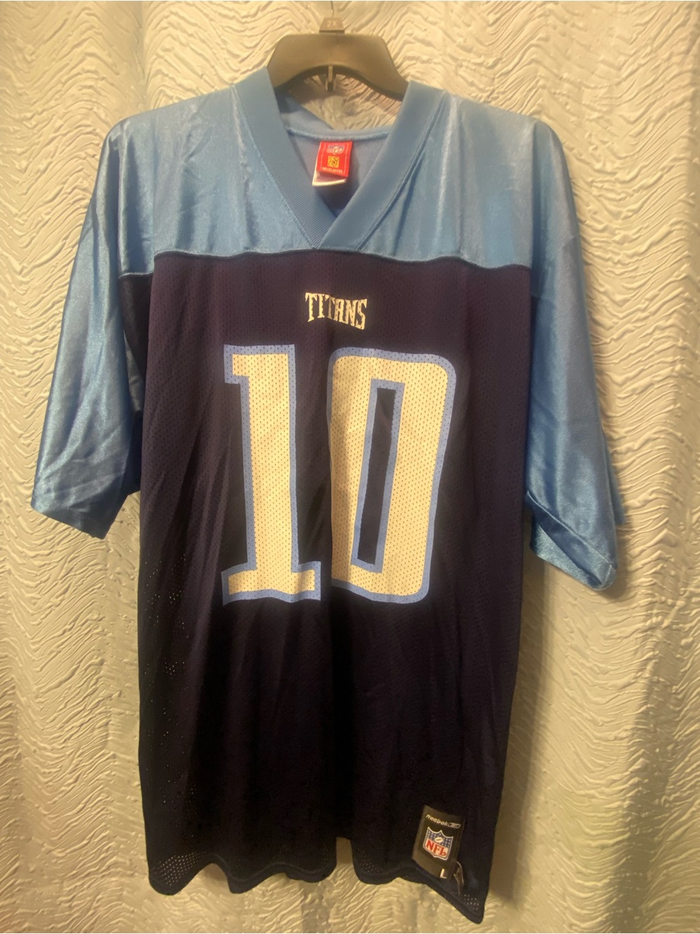 Tennessee Titans #10 Vince Young Navy and Light Blue Football Jersey